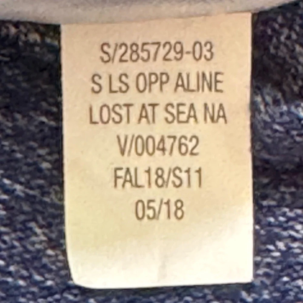 Old Navy Long Sleeve Top Girls XL 14 Blue New Keyhole Back A-Line Knit Shirt